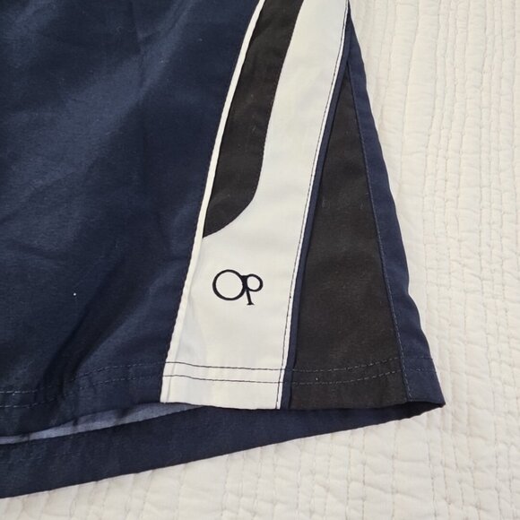 Ocean Pacific Board Shorts Men's Large (36-38) Navy Blue Drawstring 9" Inseam - Picture 2 of 12